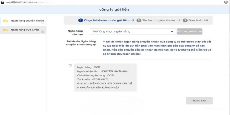 Hướng dẫn cách lên điểm qua tài khoản ngân hàng rất đơn giản